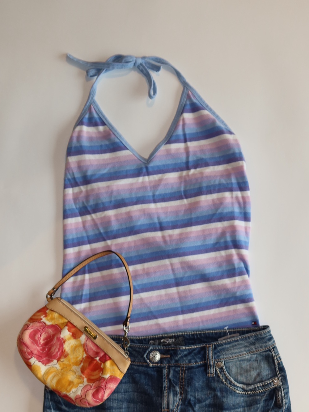 Vintage Tommy Hilfiger Striped Halter Top – Size M